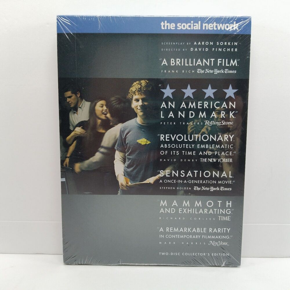 The Social Network 2 Disc Collector's Edition Columbia Pictures David Fincher